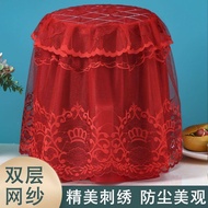 Air Fryer Cover Rice Cooker Cover Fabric Anti-dust Protective Cover Cover Cabinet Top Cover Fabric Lace Red Cover Towel
