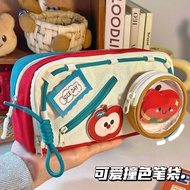 Popular[Quick and Easy Code]Cute food-themed pencil case with color-blocking design, high aesthetic 