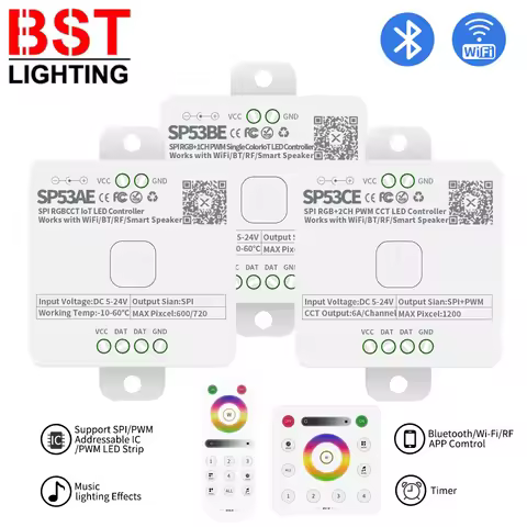 SP531E-SP535E 5050 2835 DIM CCT RGB RGBW LED Controller SP536-SP53CE WS2811 WS2812B WS2805 WS2815 SK