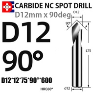 12mm 90deg Carbide NC drill spot drill stub drill CNC use