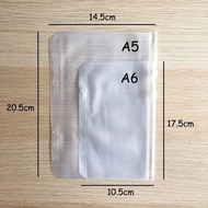 A5 & A6 Refill Waterproof PVC Plastic Storage Bag Zip lock 6 holes zip Loose Leaf for Notebook binde
