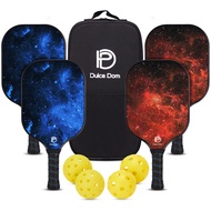 DULCE DOM Pickleball Paddles, USAPA Approved Fiberglass Pickleball Set of 2/4 with Pickleball Paddle