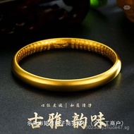 Plain Bracelet Solid Wedding Bracelet9999Natural Heritage Ancient Method Pure Gold Bracelet Heart Su