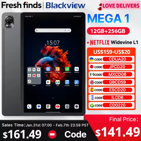 【World Premiere】Blackview MEGA 1 Tablet 11.5 inch 2.4K 120Hz Display 8GB 256GB 50MP+13MP Camera 8800