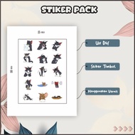 Stickers Stickers Stickers Setikker Pack UV DTF Various Motifs Tom n Jerry Basket Minions Cute Lucu 