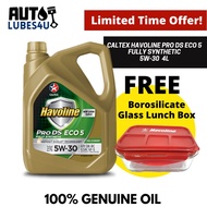 Caltex Havoline ProDS Fully Synthetic ECO 5 5W30 4L (FOC Glass Lunch Box) - Caltex Car Engine Oil