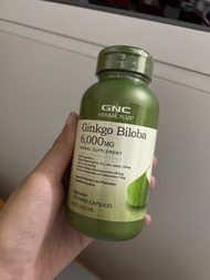 現貨 GNC Herbal Plus 銀杏精華膠囊 6,000毫克 100粒