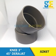 Keni 45 Degree 3 inch Knee/ 3" inch 45 Degree Socket Elbow/ 3" 45 PVC Knee/ 3 45 Turns 45