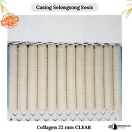 22mm Clear Sausage Wrap Sleeve Casing |Edible Halal Collagen Sausage Sleeve
