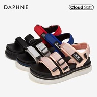 Daphne/達芙妮夏新款女鞋 時尚休閒舒適鬆糕學院運動風彈力厚底撞色涼鞋 全新庫存清倉 挑戰最低價 任選3件免運費