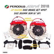 PERODUA MYVI BARU G3 18 19 20 21 AP RACING DISC BRAKE CALIPER SET DISC 300MM (RIM 16" UP) GEN3 BREMB