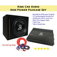HIGH GRADE Package Set ~ MONOBLOCK Amplifier 4000w + 12" Subwoofer 2000w DMDC 75mm ASV with Box 18mm