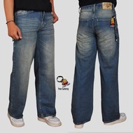 Skena Wide Leg Baggy Jeans for Men, Washed denim Material, Beigy Pants