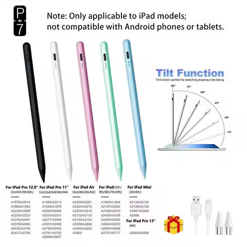 P+7 Stylus Dedicated For IPad10/ iPad Pro/iPad Air/iPad Mini4/5/6/7 Drawing Writing Touch Pen For Al