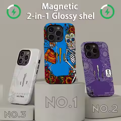 M-MonsterES Fashion Design Phone Case Magnetic Energy Drink 2-in-1 Glossy shell For iPhone17 16e 16