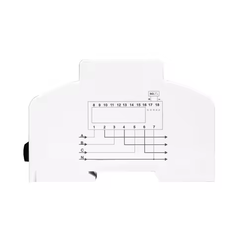 DDS578 Three-phase liquid crystal display household 380V rail type watt-hour meter 7P energy meter 5