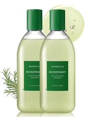 AROMATICA Rosemary Scalp Scaling Shampoo (2pack) 13.53 oz / 400 ml - Vegan Shampoo with Food-graded 