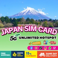 【 Japan SIM Card 】【 🔥UNLIMITED CHEAP PRICE 】Japan Travel Prepaid SIM Card Jepun Simkad 日本上网卡