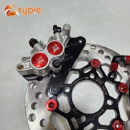 ปั๊มล่าง ZERN81 2พอท สีแดง + จานจูปีเตอร์ ดำหมุดแดง + สายเบรคZERN81 สีดำแดง หัว90 เวฟ110i / เวฟ125ปล