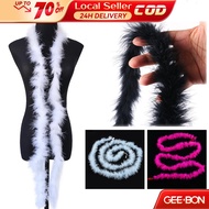 GEEBON 2M Feather Boa Strip Fluffy Turkey Marabou 50g Costume Fancy Dress Wedding Xmas Party Decor