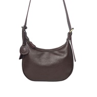 Bernie Leather - Premium Genuine Cowhide Bag Original - Shoulder Bag Wanita Milled Leather - BrownCl