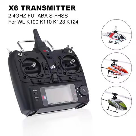 XK X6 Transmitter for XK K100 K110 K123 K124 RC Helicopter Spare Accessories Remote Controller