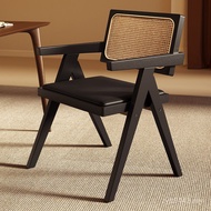 Chair AGYM Chair Solid Wood Dining Chair Household Medieval Style Soft Bag Chair Lonely Back Chair T