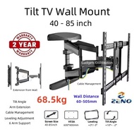 ZENO P700 40 to 85 Inch Heavy Duty Full Motion 6 Arm TV Wall Tilt Swivel Bracket Wall Mount Arm Exte