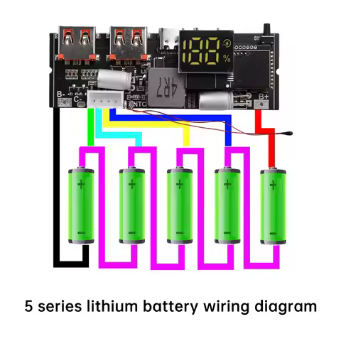 65W 100W QC2.0 QC3.0 3S 4S 5S Mobile Power Dual C Port Two-Way Super Fast Charger VC Flash Charger C