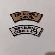 Embroidery Bet School Location Size 8x2.8 CM Custom School Name Available in Many Colors Can Request