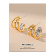 ASIX GOLD Womens Stud Earrings Gold 916 Gold 375 Fashion Earrings