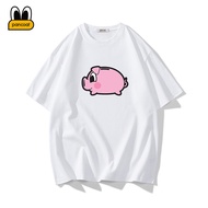 Pancoat Summer Trendy Short-Sleeved t-Shirt Pure Cotton Little Pink Pig Printed Short t