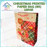 Christmas Sleigh Decor Design Printed Paper Gift Bag (05) - Large