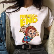 Horror Movie Chucky T-shirt European American Horror Movie Print Ladies Short-Sleeved T-shirt Top