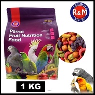 R&M Parrot Fruit Nutrition Food / Zupreem Parrot Fruit Blend / Bird Food - 1KG (80053)