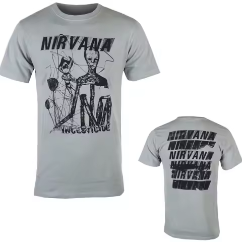 Nirvana Graphic Cotton T-shirt Unisex Summer Short Sleeve Fashion Brand Tee Luxury Casual Vintage Te