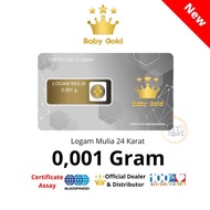 MINI GRAM 0.001G BABY GOLD LOGAM MULIA EMAS MINI 24K TERLARIS