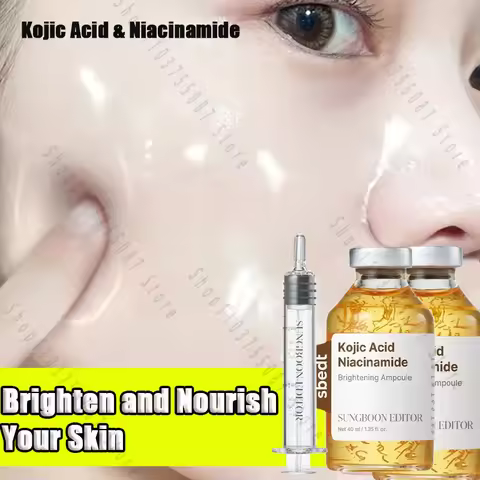 Skin Care HF703 Kojic Acid Niacinamide Ampoule Serum Set, Multi-effect Facial Skin Care Essence Brig