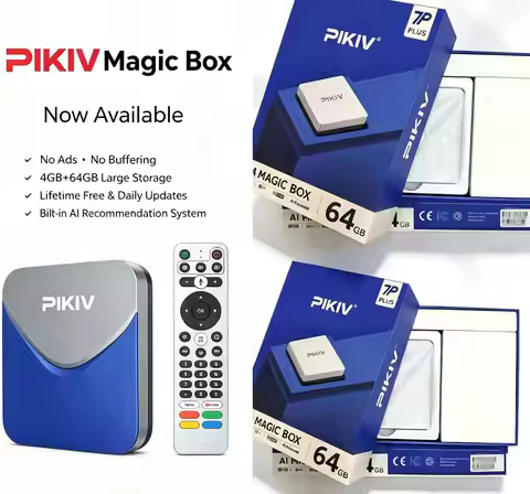 Official Store Latest PIKIV 7P Plus Smart TV Box Set Top Box 4G 64GB Popular in Asia Korea Japan Can