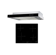 EF HB BI 583 A 4 Zones Domino Induction Hob + EF EFCH 6202 HM SSL [60cm] Built-In Cooker Hood Package Bundle!!