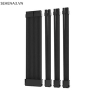 SEHVN PSU ATX 24Pin cáp mở rộng nylon bện 8-pin 6 + 2pin dây 24-Pin Bo mạch chủ mở rộng cho máy tính