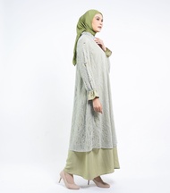 Elzatta Gamis Ruffles Chantily Gamis brokat dewasa elegan simple gamis kondangan