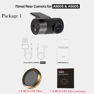 70mai Rear Cam for 70mai 4K Dash Cam 70mai A800 4K Car DVR Rearview cam 70mai Pro Plus + RC06 for A800S &amp; A500S