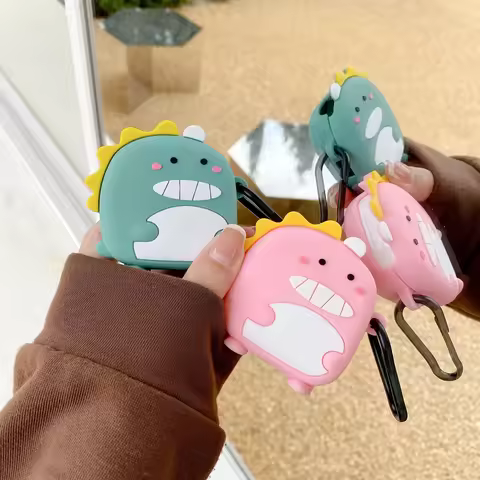 Dinosaur For QCY T13 Anc Case Cover Silicone Soft Shell Protective Case For T13 ANC Earbuds Earphone