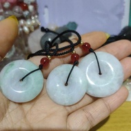 Lavender jade donut necklace