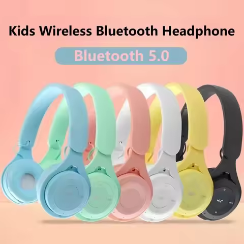 Macaron Headphones Kids Wireless Bluetooth Headphone Stereo Headband Gaming Headset with Mic Gamer G