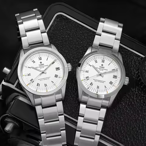 THORN T004 34mm Retro Men's Watch Automatic Movement Watch Hemisphere Sapphire Luminous 10Bar Waterp