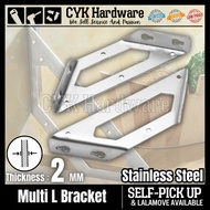 Solid Stainless Steel Multifunctional L Bracket Angle Bracket L Shape Shelf Bracket Support Rak Besi