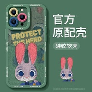 蘋果14手機殼iPhone13ProMax新款卡通12Pro硅膠軟殼XsMax全包防摔xr保護套本命年8plus朱迪警官11mini手機套