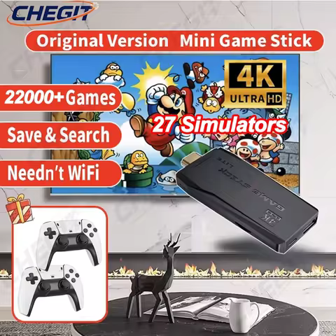 M8 pro Game Stick 27 Emulators Mini TV Handheld Game Classic 4K Retro Game Wireless Controllers HD O